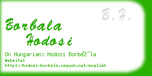 borbala hodosi business card